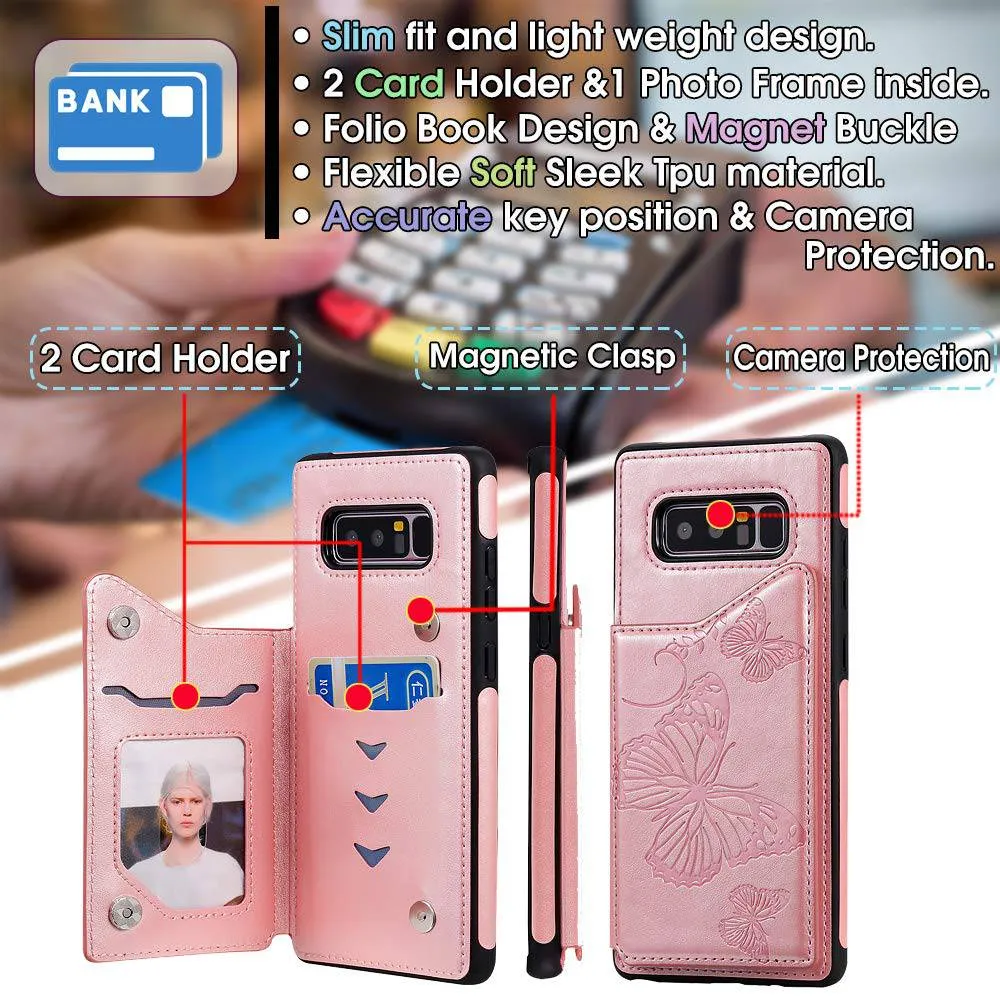 New Luxury Embossing Wallet Cover For SAMSUNG Note 8-Fast Delivery