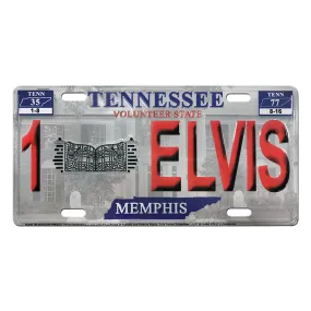 Number 1 Elvis Tennessee License Plate