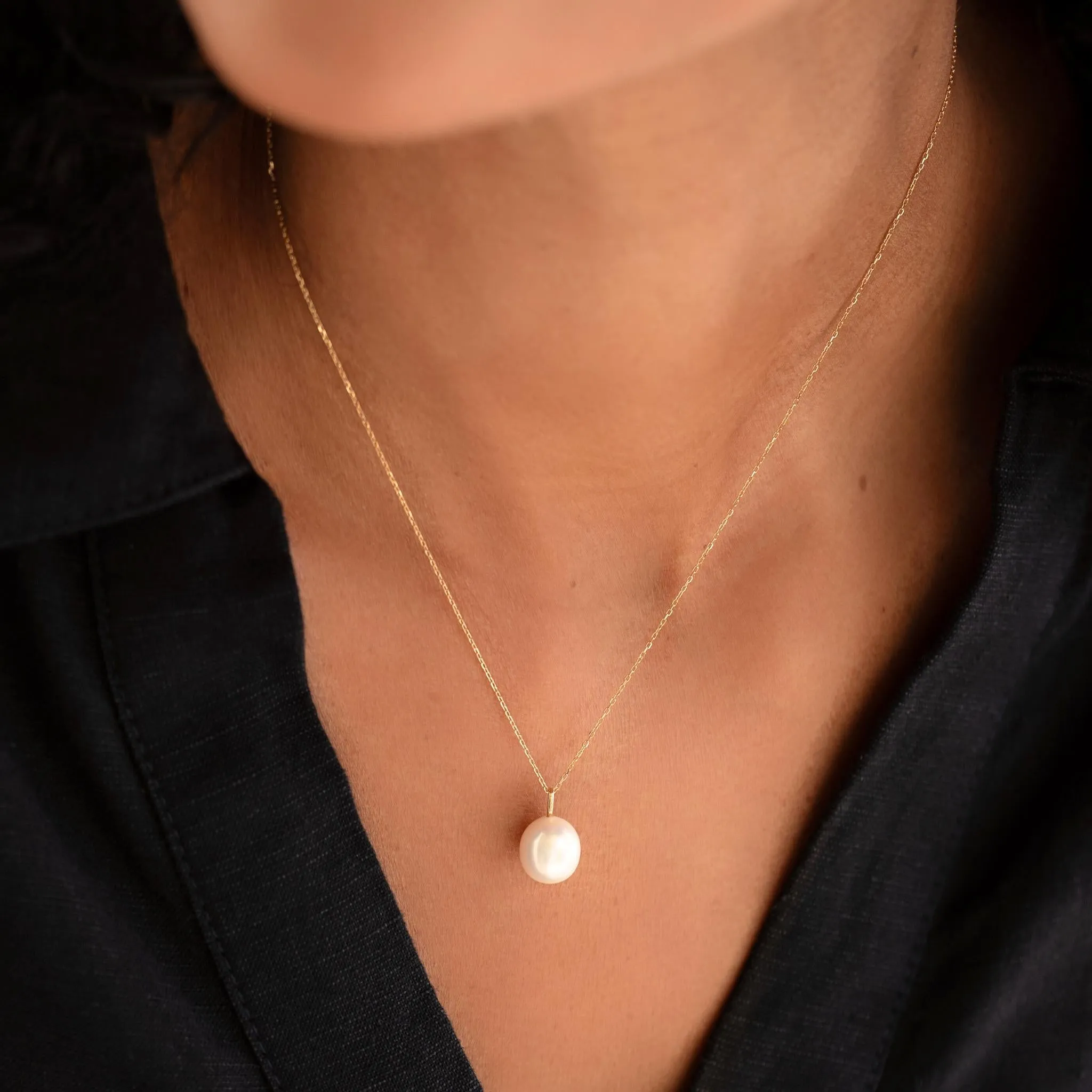 Pearl Charm 14k Gold