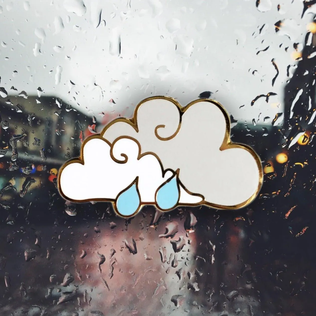 Rain Cloud Enamel Pin