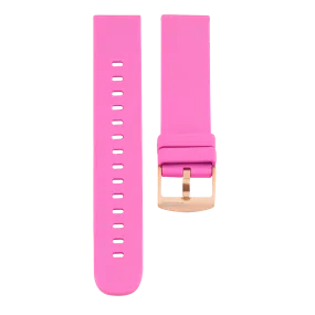 Raspberry pink OOZOO rubber strap with rose gold clasp