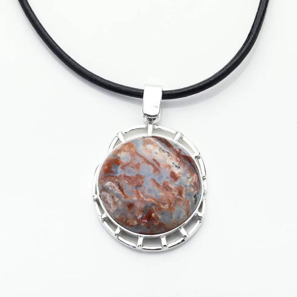 Red Larimar Stone Pendant Adara