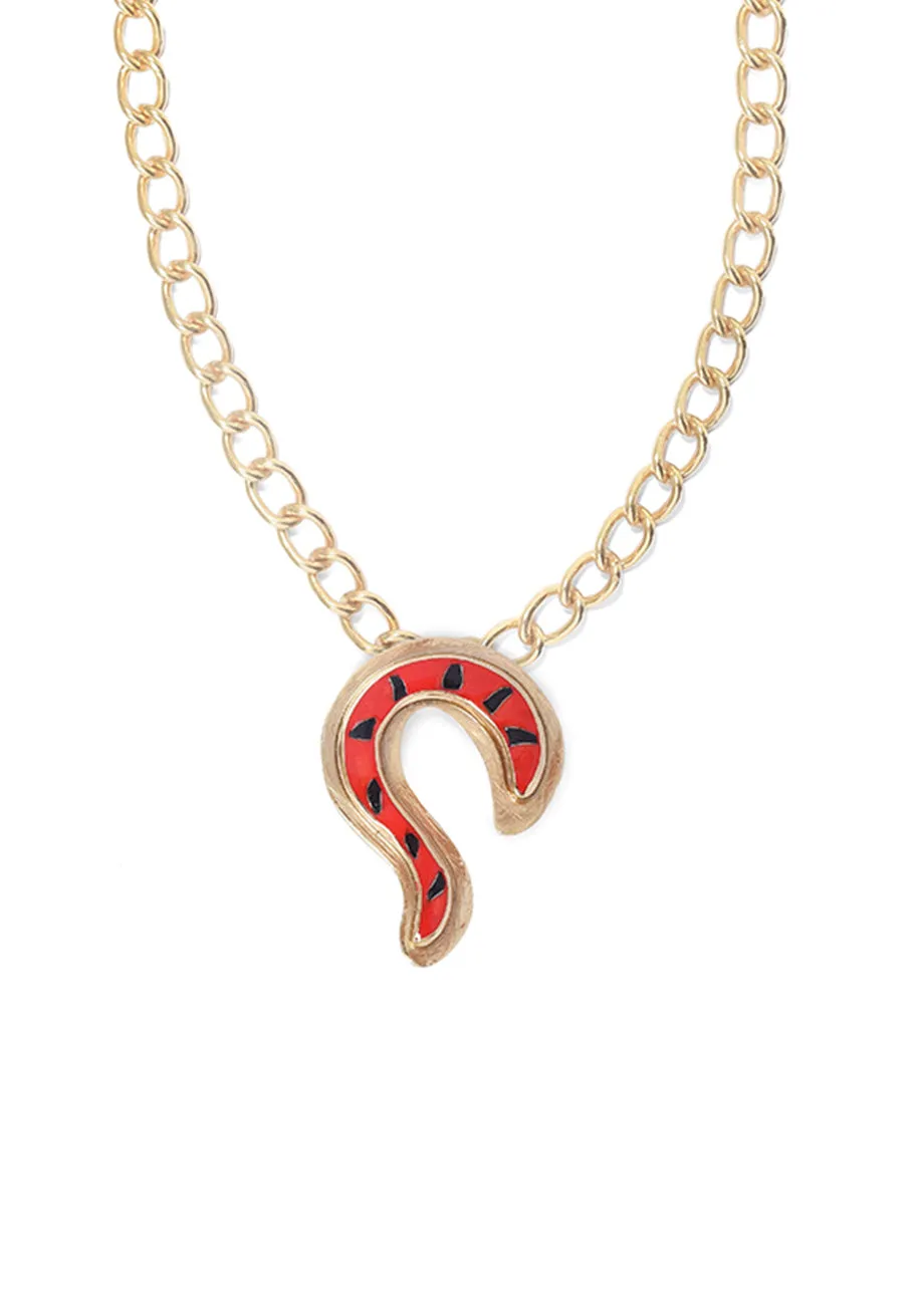 RED ZEBRA NECKLACE