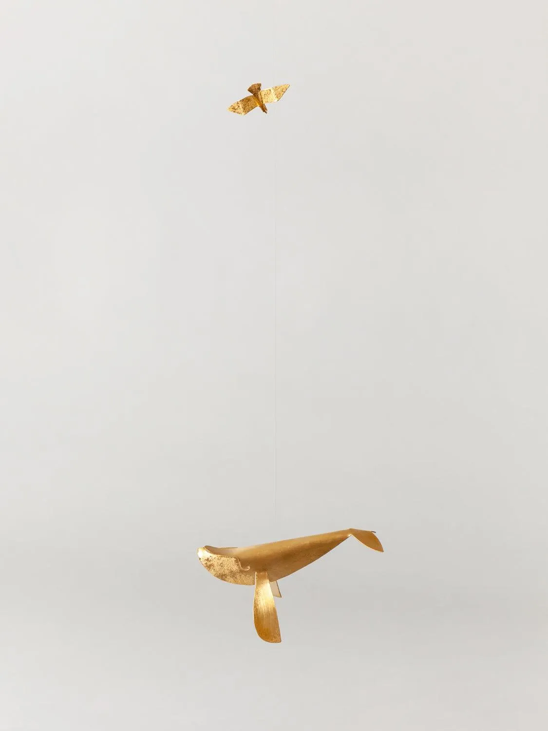 Ren Brass Seagull and Whale Mobile