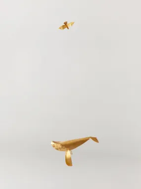 Ren Brass Seagull and Whale Mobile