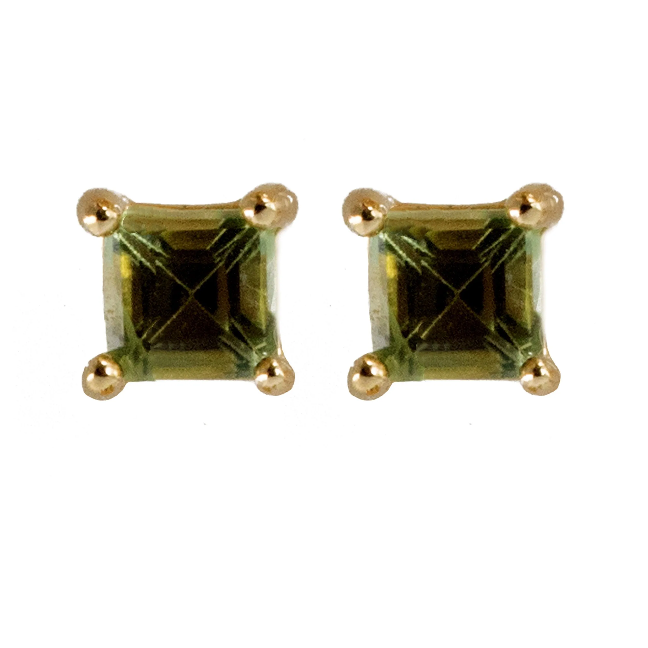 Rhombus Peridot Earrings