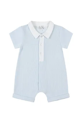 Romper with Prince Charlie collar/ BLUE