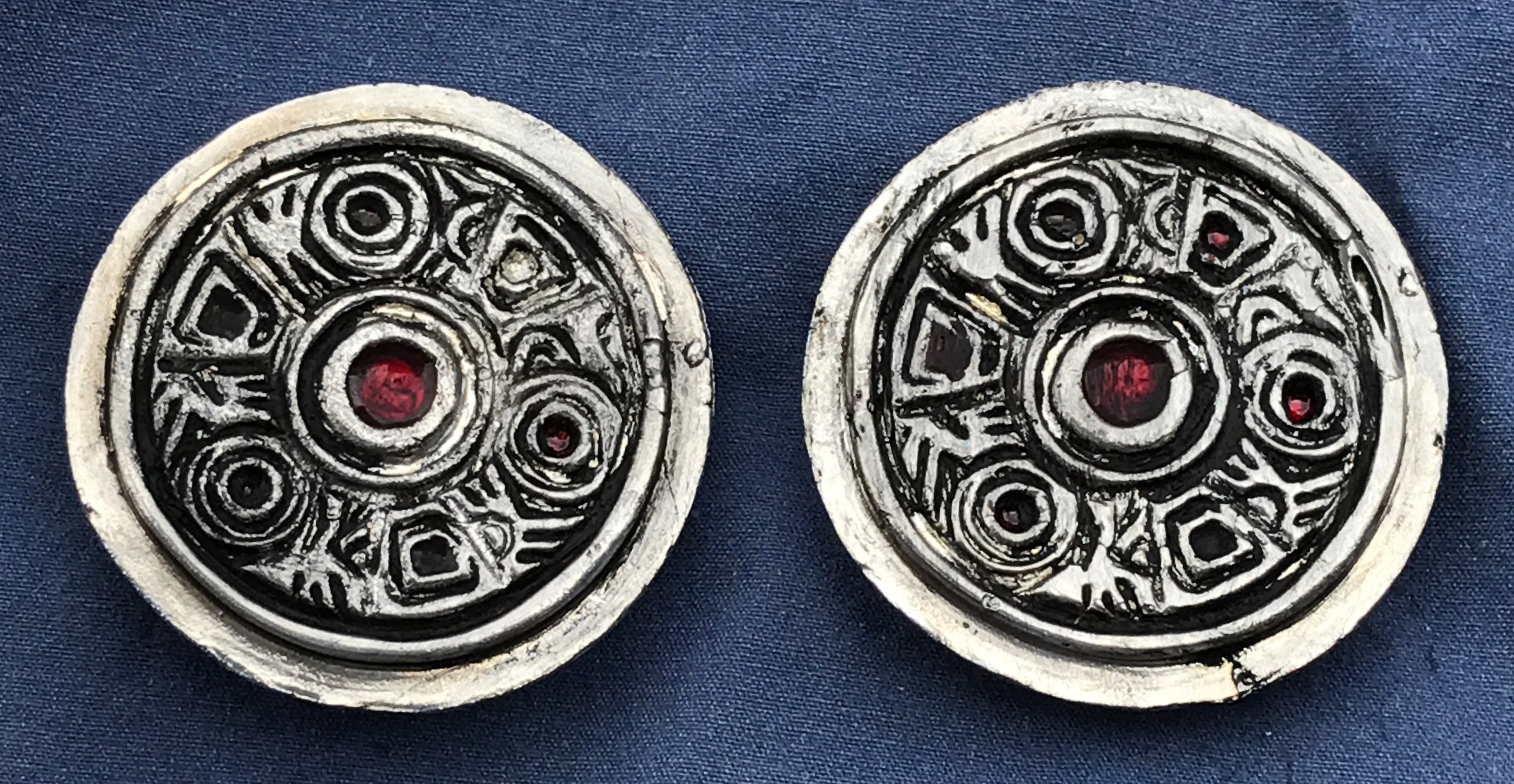 Saxon Red Enamel Brooches - SB03