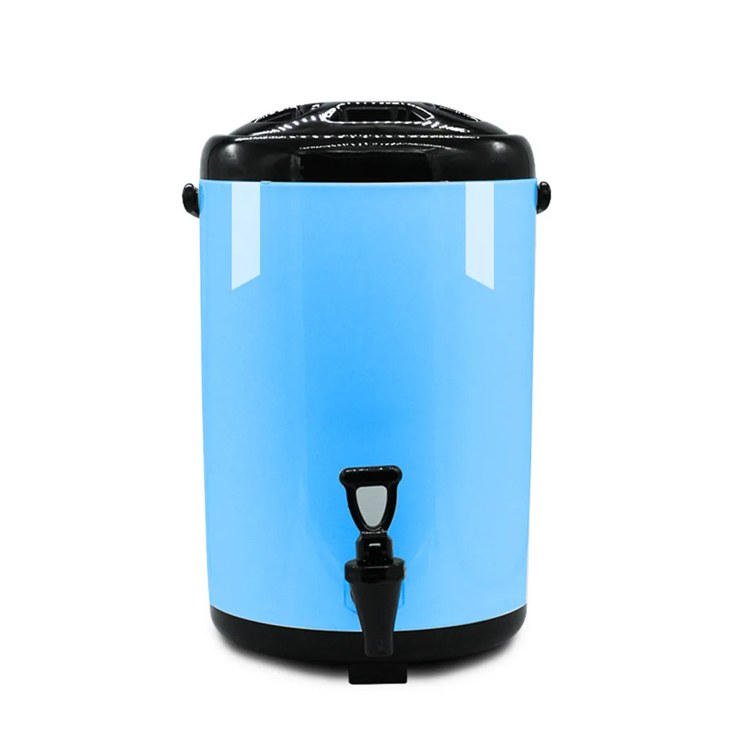 SOGA 12L Stainless Steel Insulated Milk Tea Barrel Hot and Cold Beverage Dispenser Container with Faucet Blue