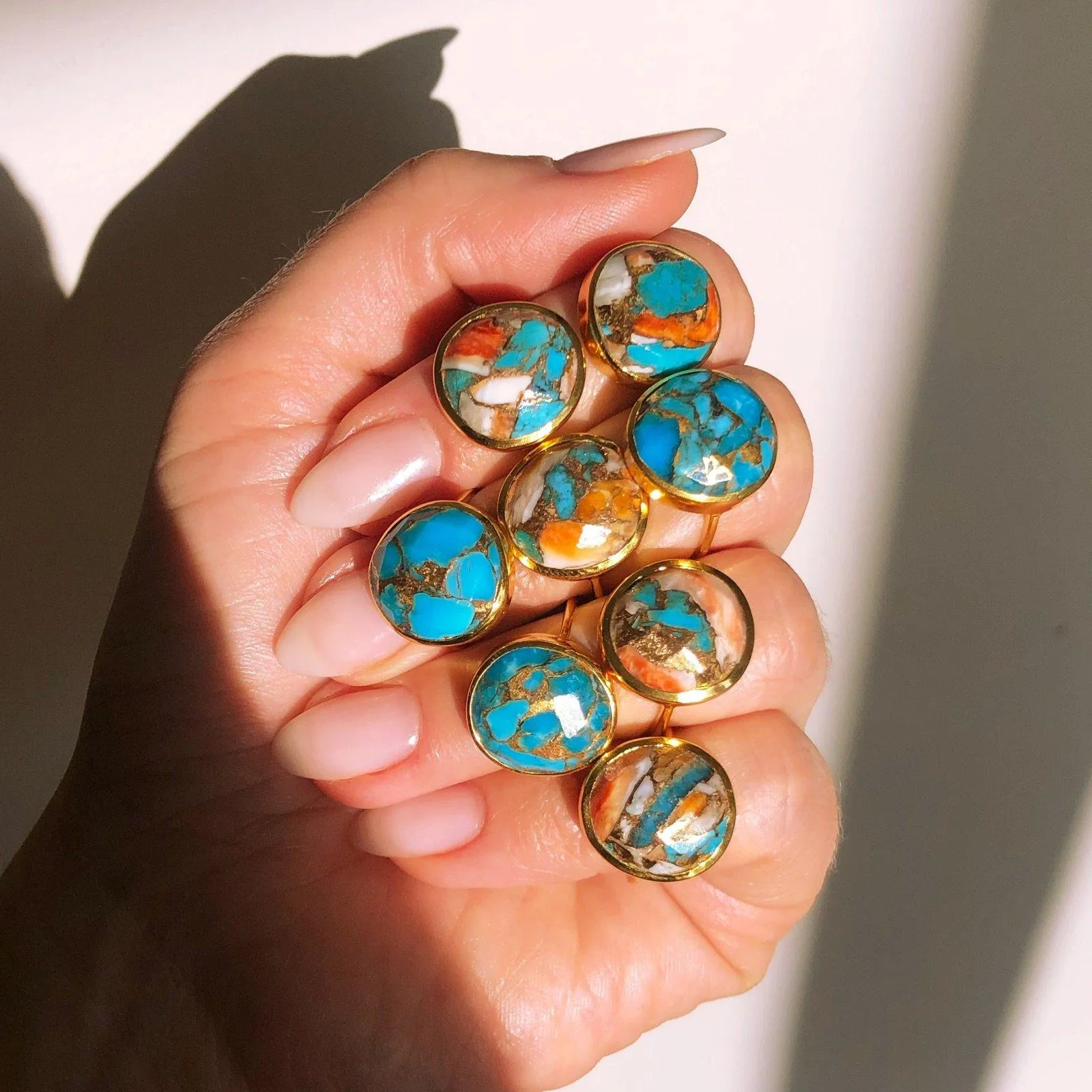 Statement Oyster Turquoise Ring