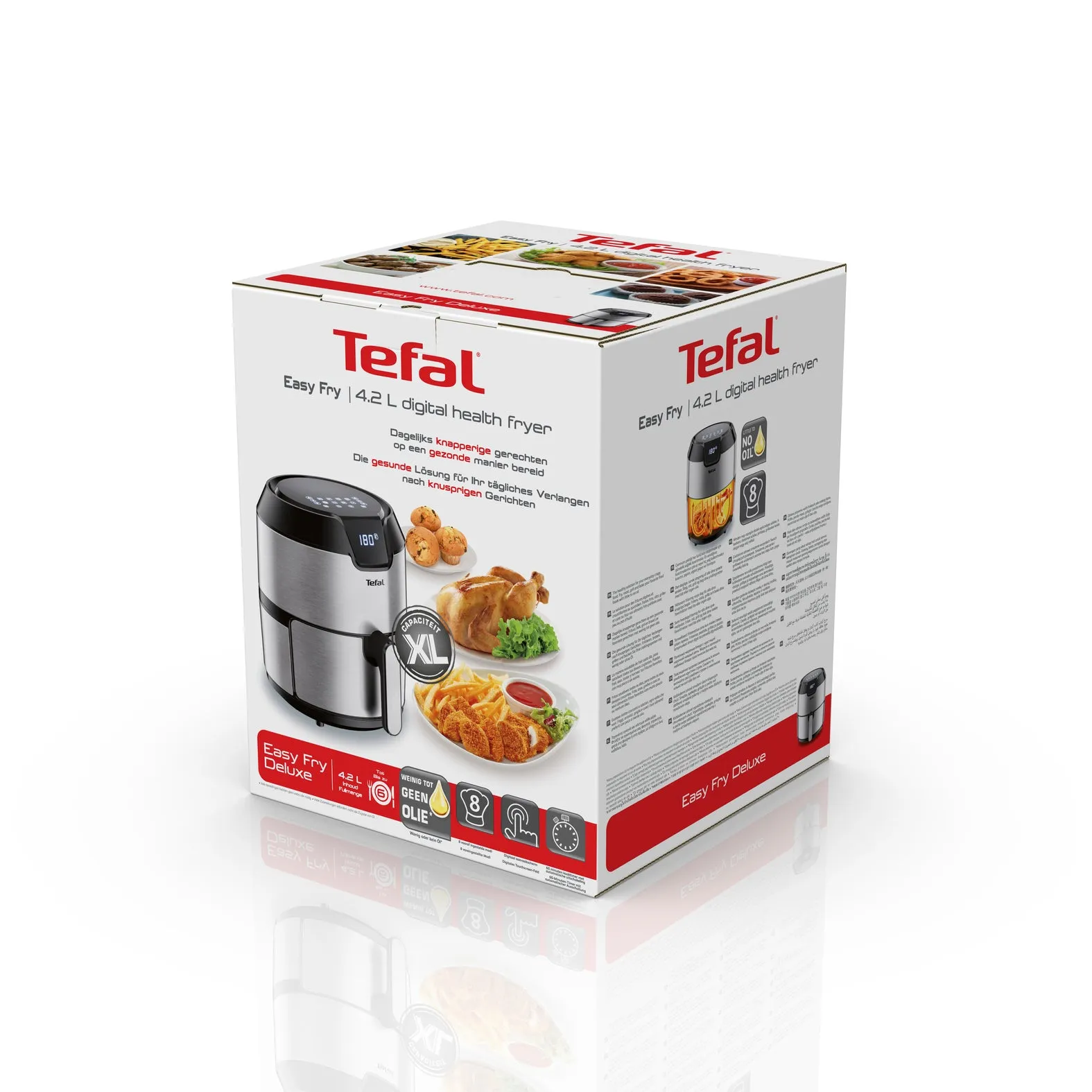 User manual and frequently asked questions Tefal Easy Fry Deluxe Digital EY401D Air Fryer