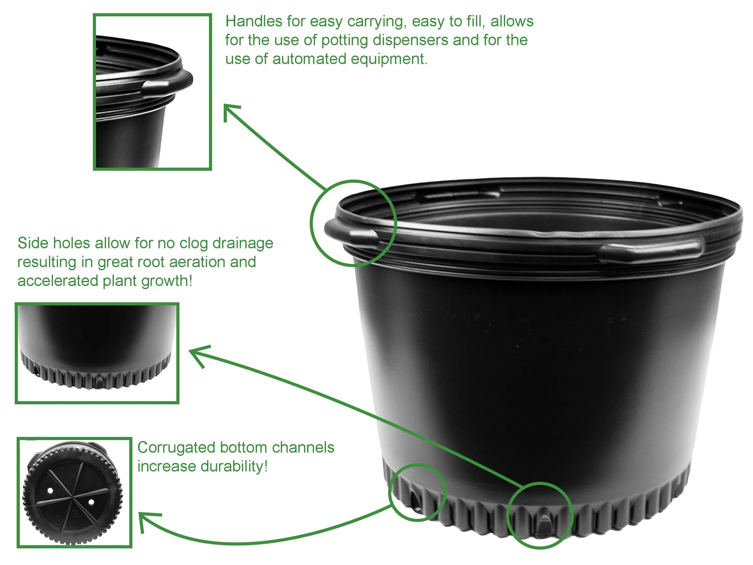 Viagrow 10 Gallon Nursery Pot Pallet (390 Per Pallet)