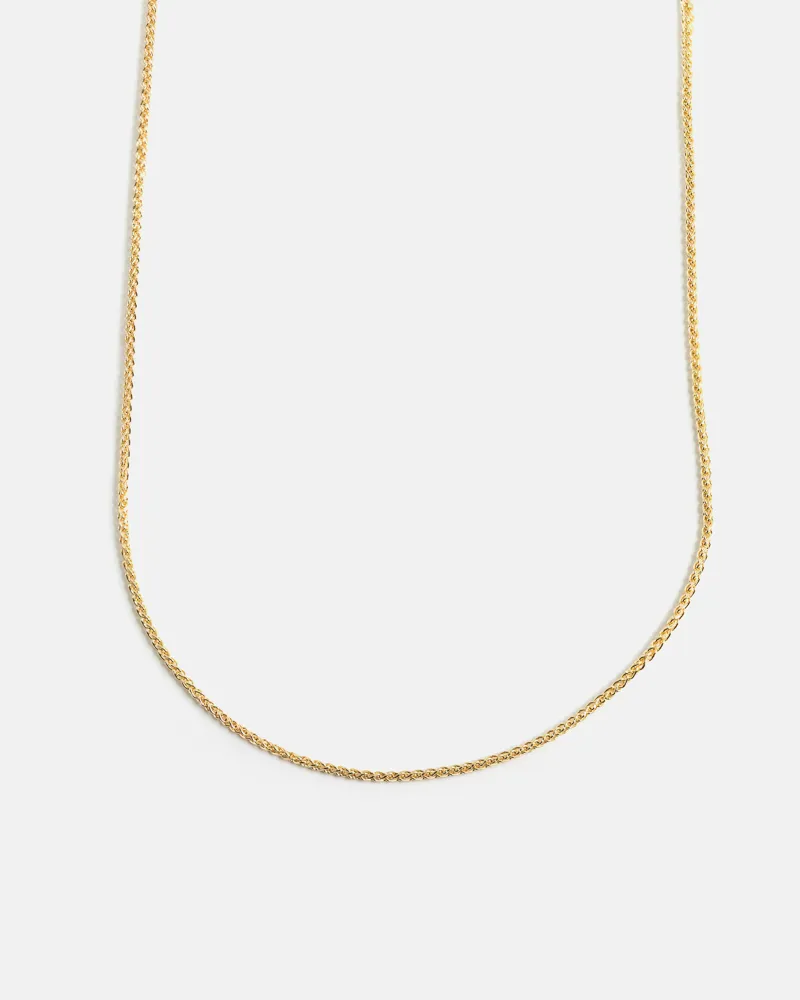 Wheat Chain in 14k Gold